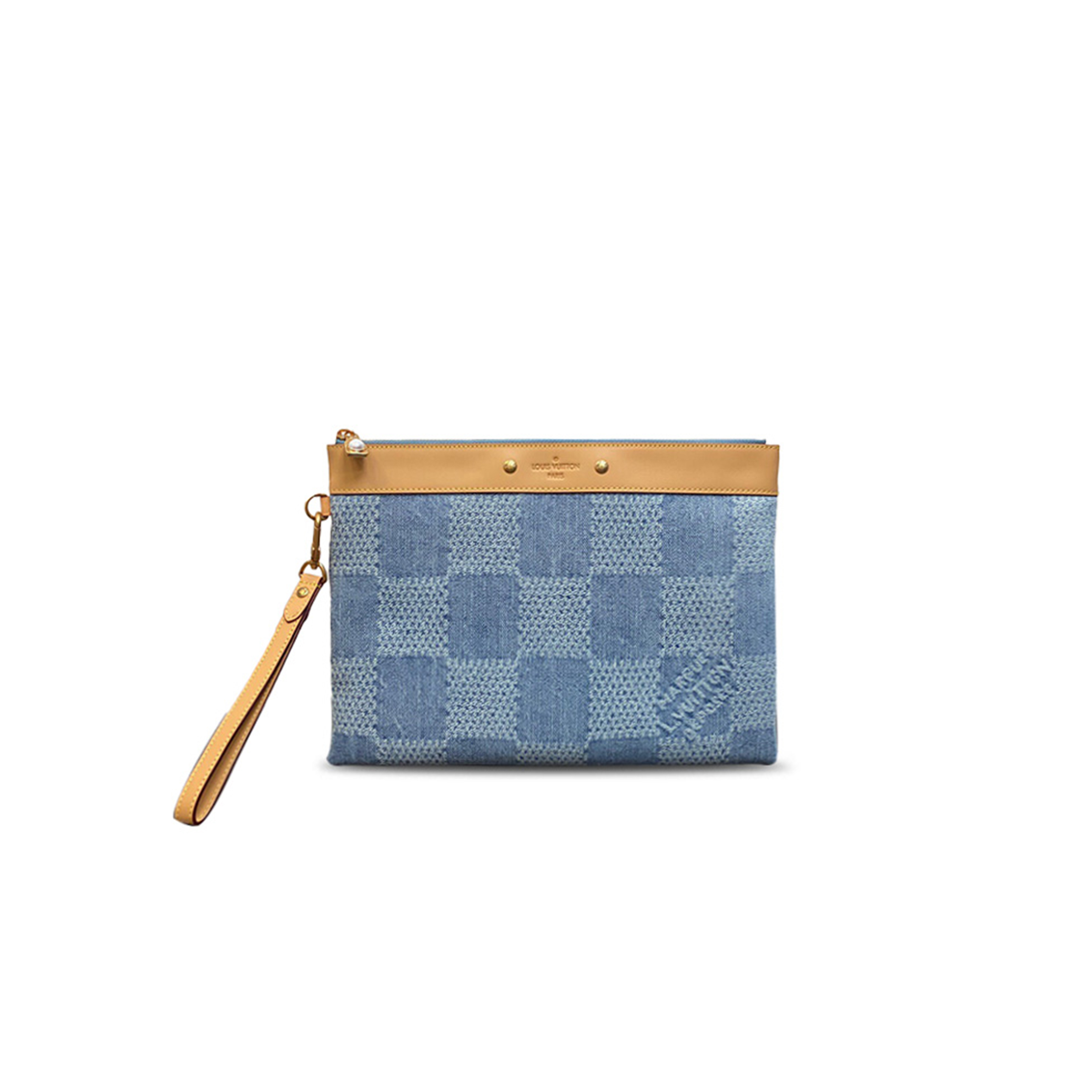 l0*is V*t0n denim pochette to-go clutch m81569 (30*21.5*1cm)